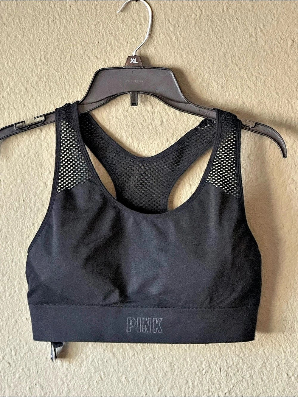PINK Mesh Panel Sports Bra Size Large Like New